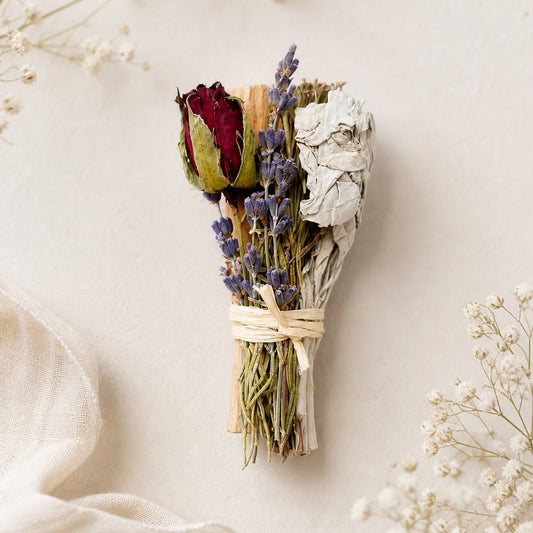 Hand-picked dried botanical smudge for rituals. 